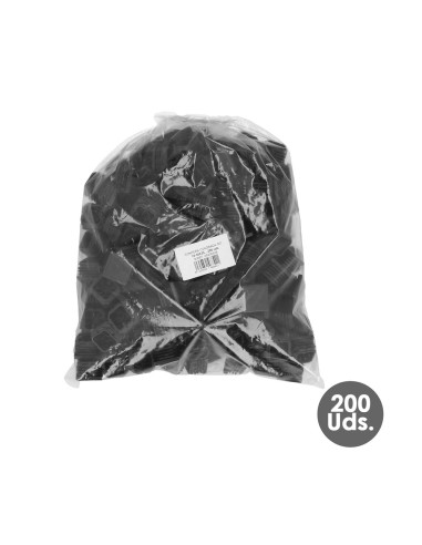 Contera Interior Plastico Cuadrada 35x35 mm. Color Negro. Bolsa 200 Unidades. Contera Mesa, Silla, Muebles, Estanteria