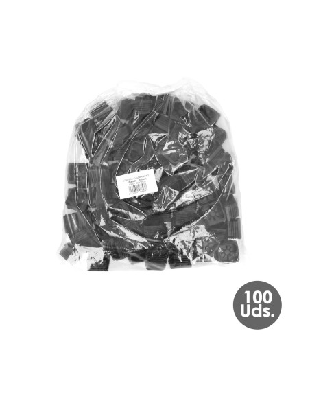 Contera Interior Plastico Cuadrada 40x40 mm. Color Negro. Bolsa 100 Unidades. Contera Mesa, Silla, Muebles, Estanteria