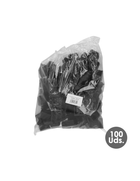 Contera Interior Plastico Cuadrada 50x50 mm. Color Negro. Bolsa 100 Unidades. Contera Mesa, Silla, Muebles, Estanteria