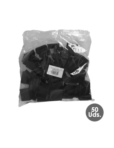 Contera Interior Plastico Cuadrada 60x60 mm. Color Negro. Bolsa 50 Unidades. Contera Mesa, Silla, Muebles, Estanteria