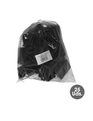 Contera Interior Plastico Cuadrada 80x80 mm. Color Negro. Bolsa 25 Unidades. Contera Mesa, Silla, Muebles, Estanteria