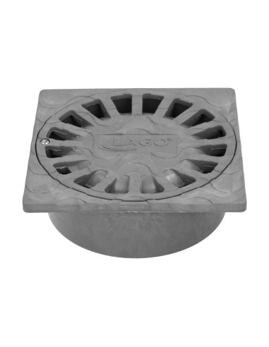 Sumidero Sifónico Pvc 15x15 cm. Salida De Ø 75 / 50 mm. desagüe, Desaguadero, Tragadero, Alcantarilla,