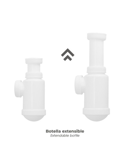 Sifon Botella Extensible 1 1/2 Tuerca Loca