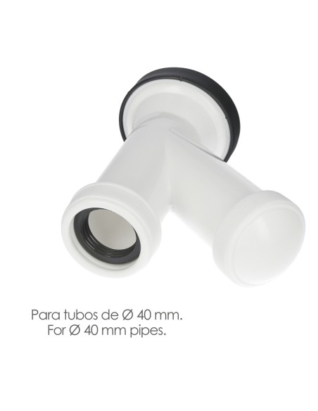 Sifon y Griega Con Valvula y Tapon 1-1/2" Salida De Ø 40 mm.