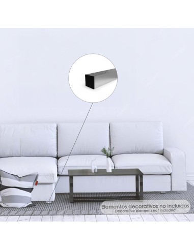 Contera Interior Plastico Cuadrada 40x40 mm. Color Negro. Bolsa 100 Unidades. Contera Mesa, Silla, Muebles, Estanteria