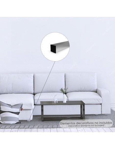 Contera Interior Plastico Cuadrada 40x40 mm. Color Negro. Bolsa 100 Unidades. Contera Mesa, Silla, Muebles, Estanteria