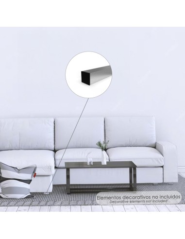 Contera Interior Plastico Cuadrada 30x30 mm. Color Negro. Bolsa 200 Unidades. Contera Mesa, Silla, Muebles, Estanteria