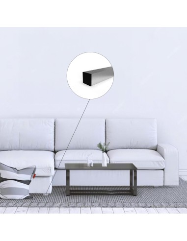 Contera Interior Plastico Cuadrada 16x16 mm. Color Negro. Bolsa 200 Unidades. Contera Mesa, Silla, Muebles, Estanteria