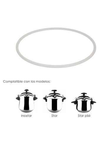 Junta De Silicona Para Olla Magefesa Ø24cm Olla Express Magefesa Star / Inoxtar / Castel / Star Plié. Recambio original.