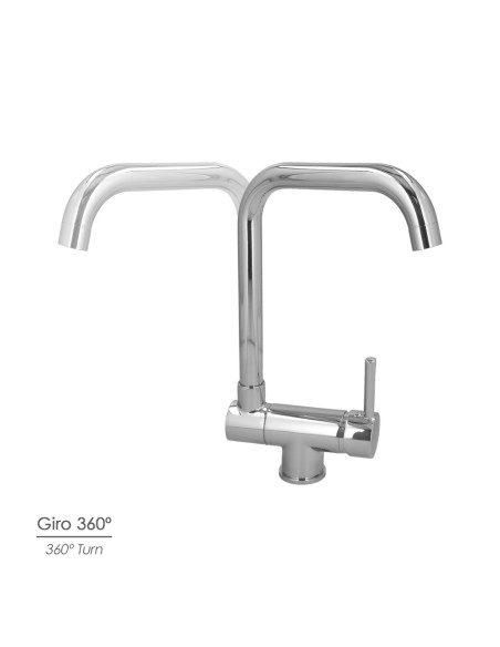 Monomando Fregadero Caño Alto Abatible. Grifo 360º. Chorro Aireado, Grifo Cocina, Grifo Alto, Grifo Fregadero