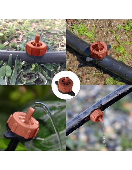 Gotero Autocompensante 4 Litros / Hora Desmontable Para Riego Por Goteo (Bolsa 200 Piezas) Riego Por Goteo, Microaspersión,