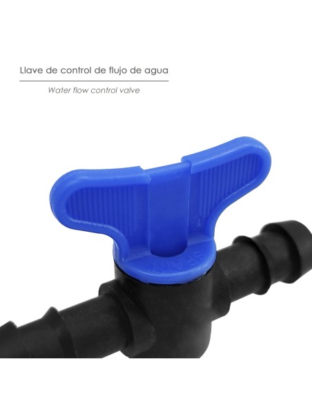 Llave De Paso Extra Para Tuberias Goteo Ø 16 mm. (Bolsa 50 Piezas) Riego Por Goteo, Microaspersión, Riego Por Nebulizacion