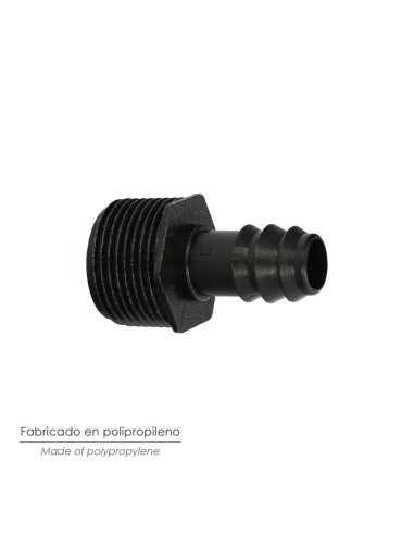 Union Rosca Macho 3/4" A Toma Para Tuberias Goteo Ø 16 mm. (Bolsa 100 uds) Riego Por Goteo, Microaspersión, Riego Nebulizacion