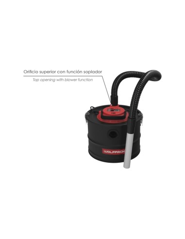 Aspirador Cenizas Wolfpack 1200 Watt. 15 Litros