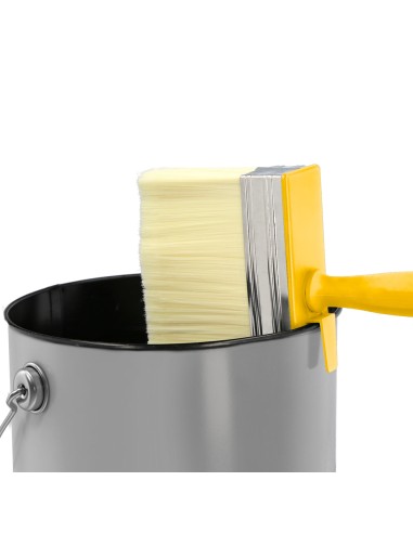 Brocha Profesional Techos 70x30 mm. Cerda Blanca. Mango Ergonomico, Con Gancho. Brocha Pintura, Brocha Pintor Profesional