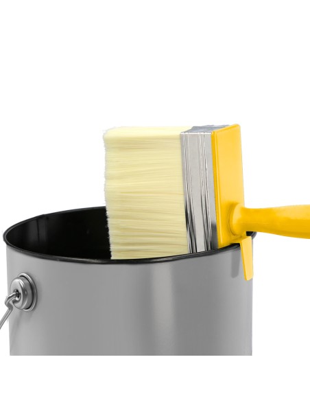 Brocha Profesional Techos 70x30 mm. Cerda Blanca. Mango Ergonomico, Con Gancho. Brocha Pintura, Brocha Pintor Profesional
