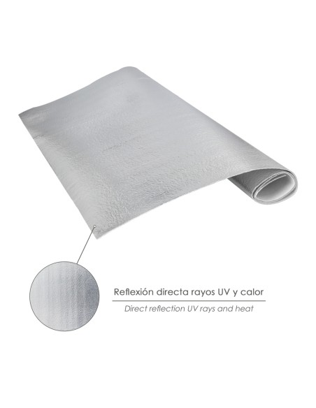 Panel Aluminio Reflectante Calor Para Radiadores 100x70 cm.