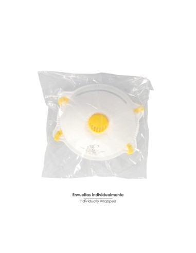 Mascarilla FFP1 Rigida Con Valvula (10 Unidades) Envasadas Individualmente