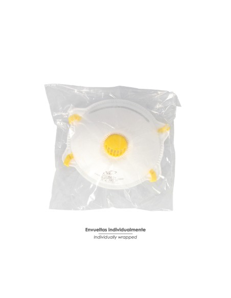Mascarilla FFP1 Rigida Con Valvula (10 Unidades) Envasadas Individualmente