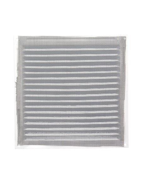 Rejilla Ventilación Aluminio Con Mosquitera Atornillable 200 x 200 mm. Color Blanco