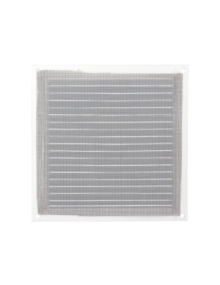 Rejilla Ventilación Aluminio Con Mosquitera Atornillable 175 x 175 mm. Color Blanco