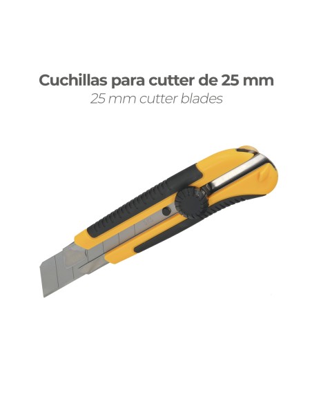 Hoja Cutter 25 mm. (Estuche 10 Piezas) Acero Sk5