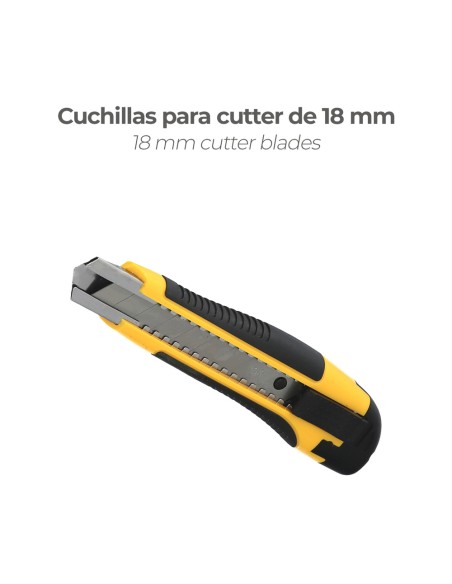 Hoja Cutter 18 mm. (Estuche 10 Piezas) Acero Sk5