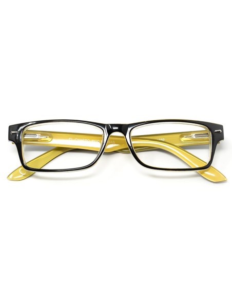 Gafas Lectura Kansas Negro / Amarillo. Aumento +1,0 Gafas De Vista, Gafas De Aumento, Gafas Visión Borrosa