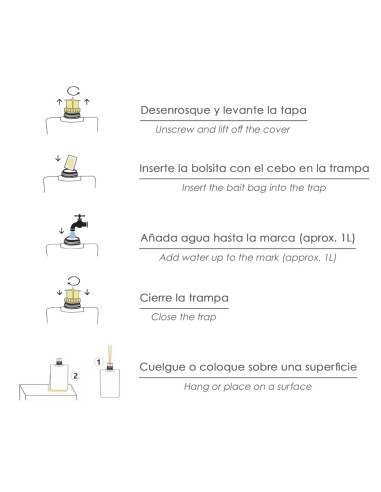 Trampa Exterior Para Moscas Reutilizable (5 Unidades).