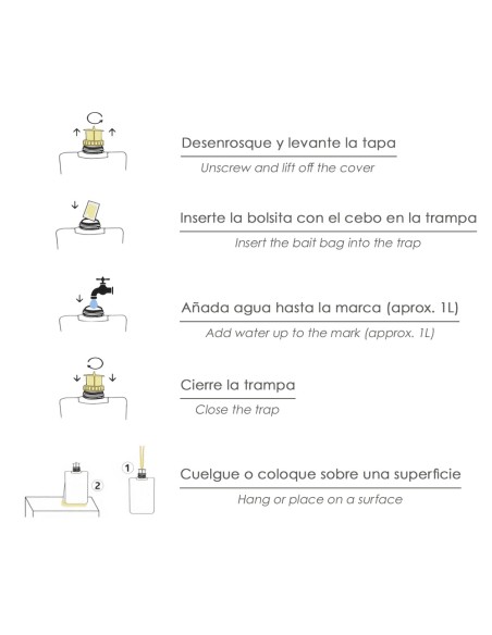 Trampa Exterior Para Moscas Reutilizable (5 Unidades).
