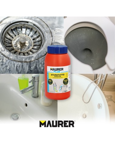 Desatascador Granular Profesional 1 Kg. Desatascador De Tuberías, Eliminador De Atascos, Limpiador De Tuberías