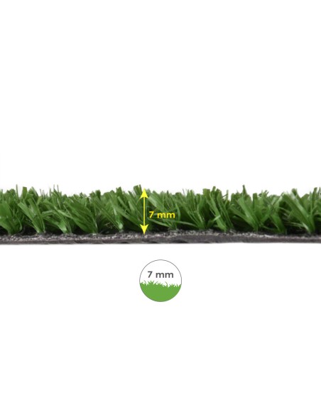 Cesped Artificial 7 mm. Rollo 1x25 mt. Césped Moqueta Para Interior y Exterior. Jardín, Terraza, Balcón. Uso Domestico