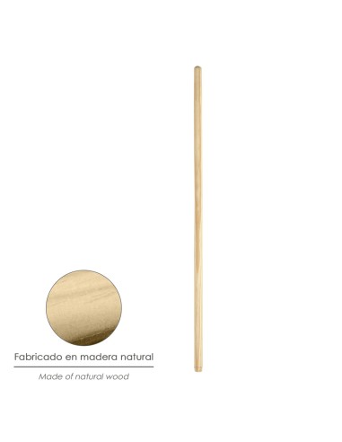Mango Madera Para Cepillo Barrendero Rosca 1200 x Ø 28 mm.