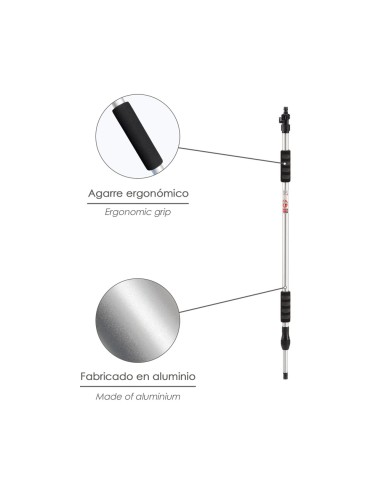 Mango Metalico Aluminio Para Cepillo Lavacoches. Medida de 100 a 150 cm .