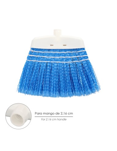 Escoba Jardin Azul Con Cordones Sin Mango, Escoba Terrazas, Terrazas, Cocheras, Calles,