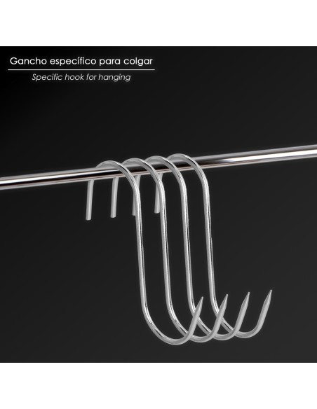Gancho Carnicero Inoxidable Nº 1 de 4 x 100mm. Gancho Para Productos Carnicos.