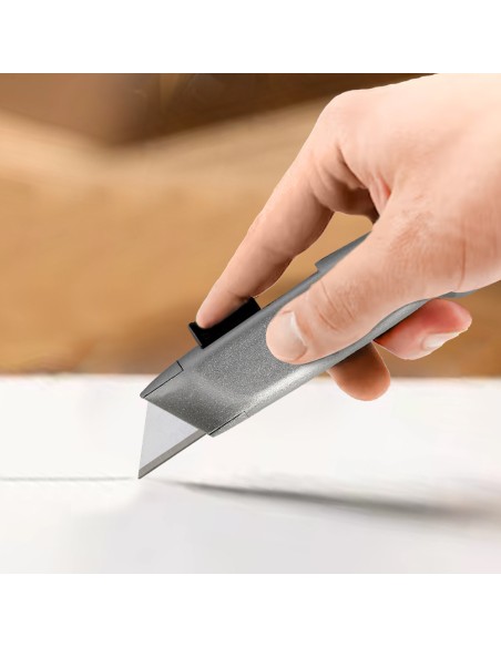 Cuchillo Autoretractil Con Hoja Acero Sk5 Carcasa De Aluminio Diseño Ergonomico, Cuchillo Seguridad, Cutters Seguridad,