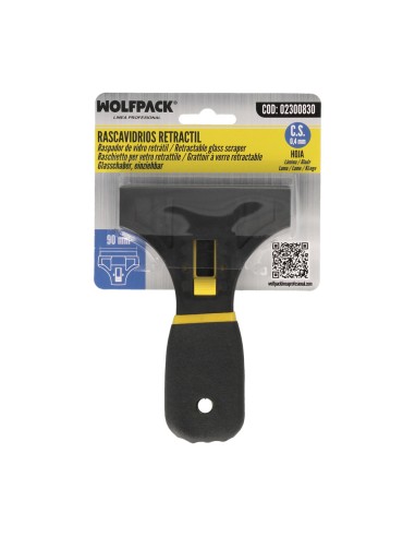 Rascavidrios Profesional Retractil Mango Soft Touch Hoja 90 mm.