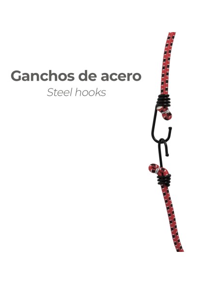 Pulpo De Goma Con Ganchos 1,5 Metros 2 Unidades