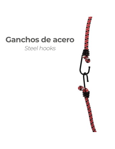 Pulpo De Goma Con Ganchos 1,0 Metro 2 Unidades