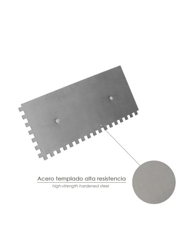 Peine Profesional Mango Polipropileno 280x120 mm. Dientes 8 x 8 mm.