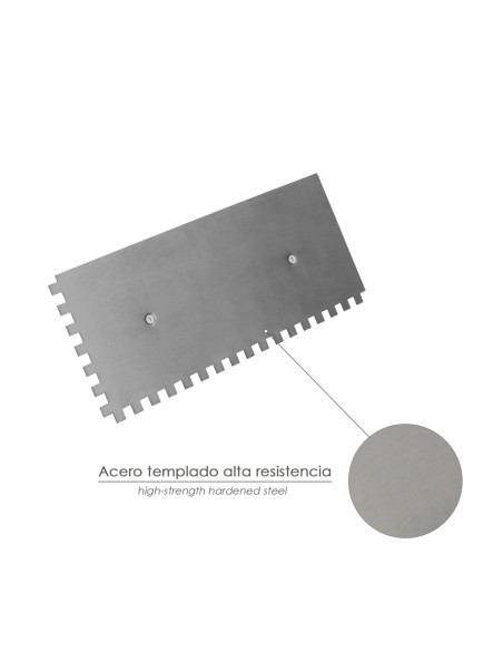 Peine Profesional Mango Polipropileno 280x120 mm. Dientes 8 x 8 mm.