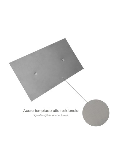 Llana Profesional Acero Mango Polipropileno Acabado Liso 300x150 mm.