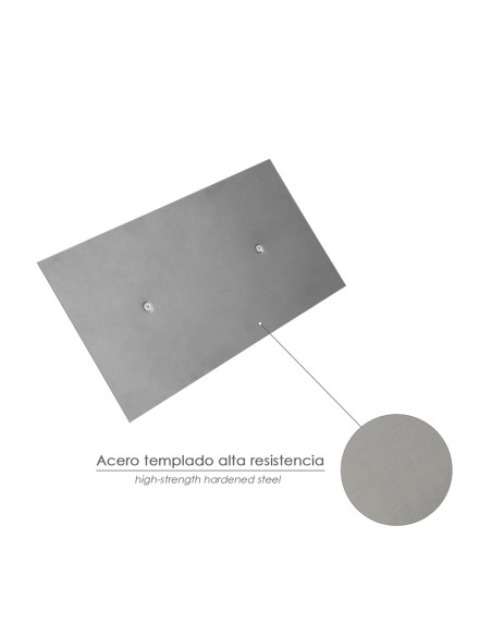 Llana Profesional Acero Mango Polipropileno Acabado Liso 300x150 mm.