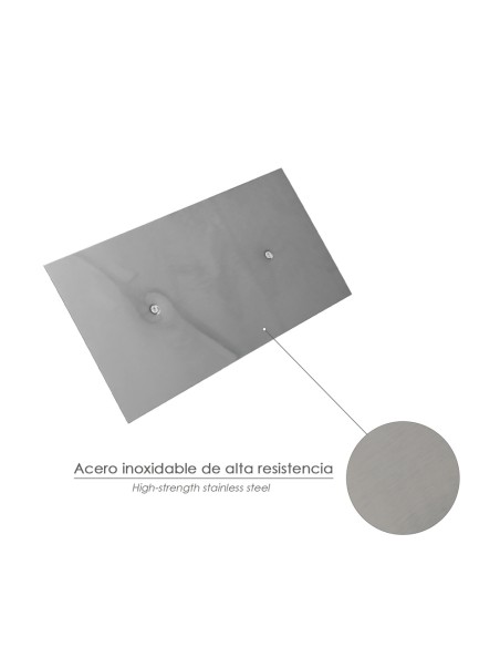 Llana Profesional Acero Inoxidable Mango Polipropileno Acabado Liso 300x150mm.