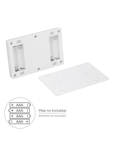 Linterna / Luces Led Para Pared / Armario A pilas (4 AAA) 250 Lumenes (Fijación Mediante Pegatina, Iman o Tornillos)