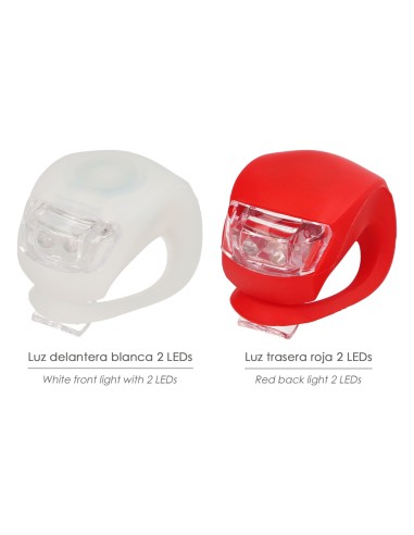 Kit Luces Led Bicicleta 2 Luces Basic. LED para bici, Luz para patin, Luz de posición, Luces bicicleta, LEDs bicicleta
