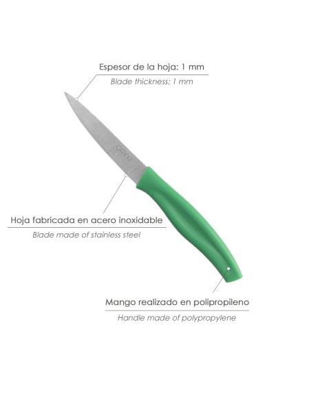 Cuchillo Nuuk Mondador Hoja Acero Inoxidable 9 cm. Verde (1 Unidad)