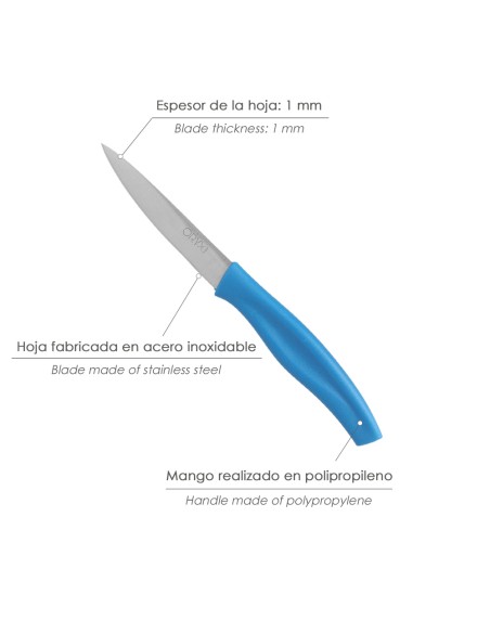Cuchillo Nuuk Mondador Hoja Acero Inoxidable 9 cm. Azul (1 Unidad)