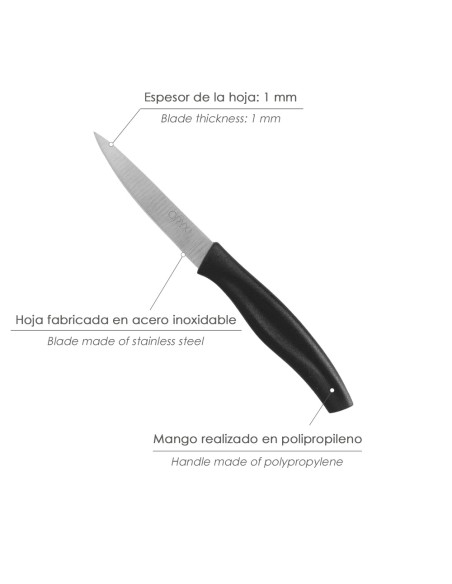 Cuchillo Nuuk Mondador Hoja Acero Inoxidable 9 cm. Negro (1 Unidad)
